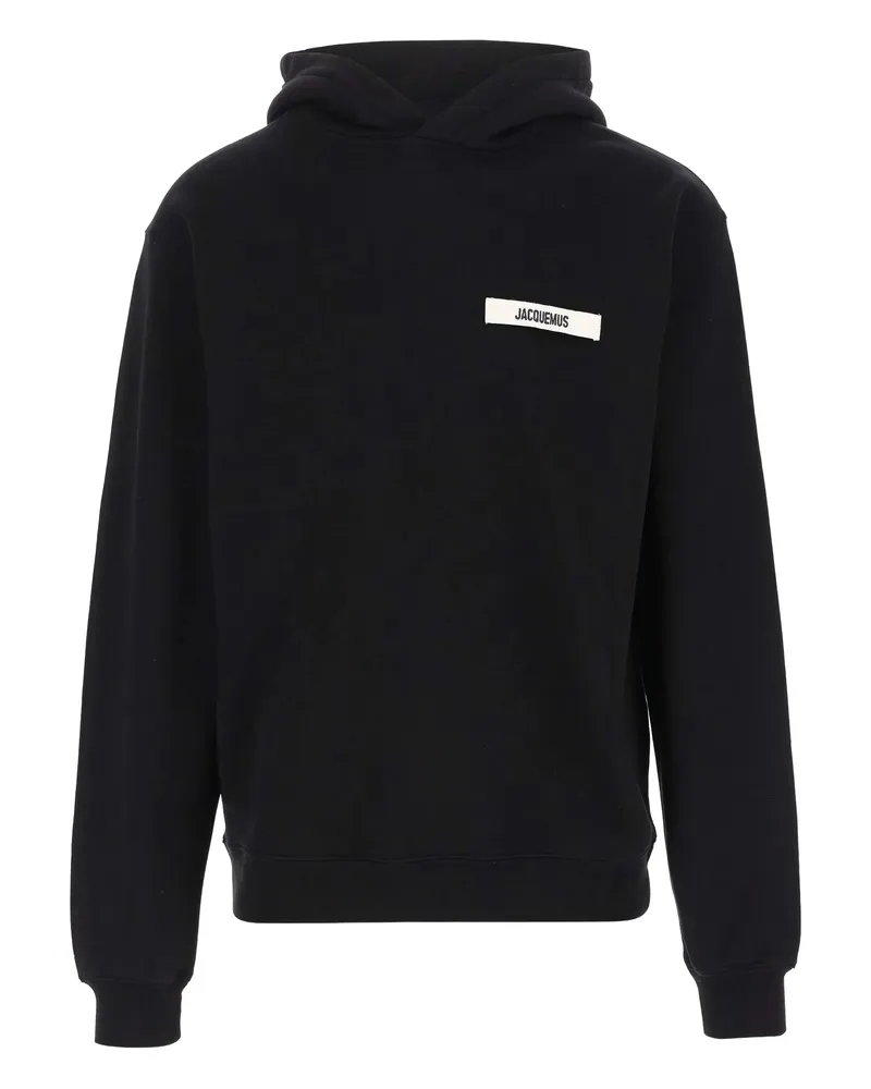 Jacquemus Gros Grain Hooded Sweatshirt Black