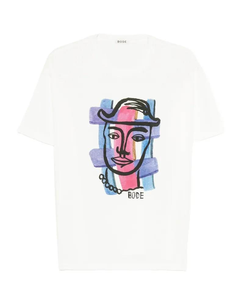 BODE Hat-print T-shirt White
