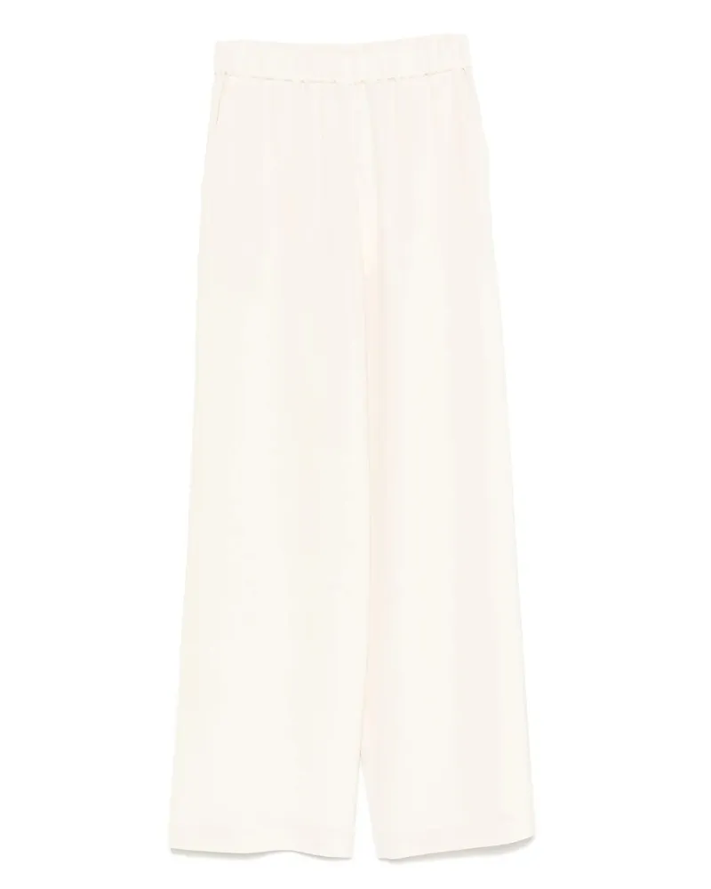 Max Mara Elasticated-waist Trousers White
