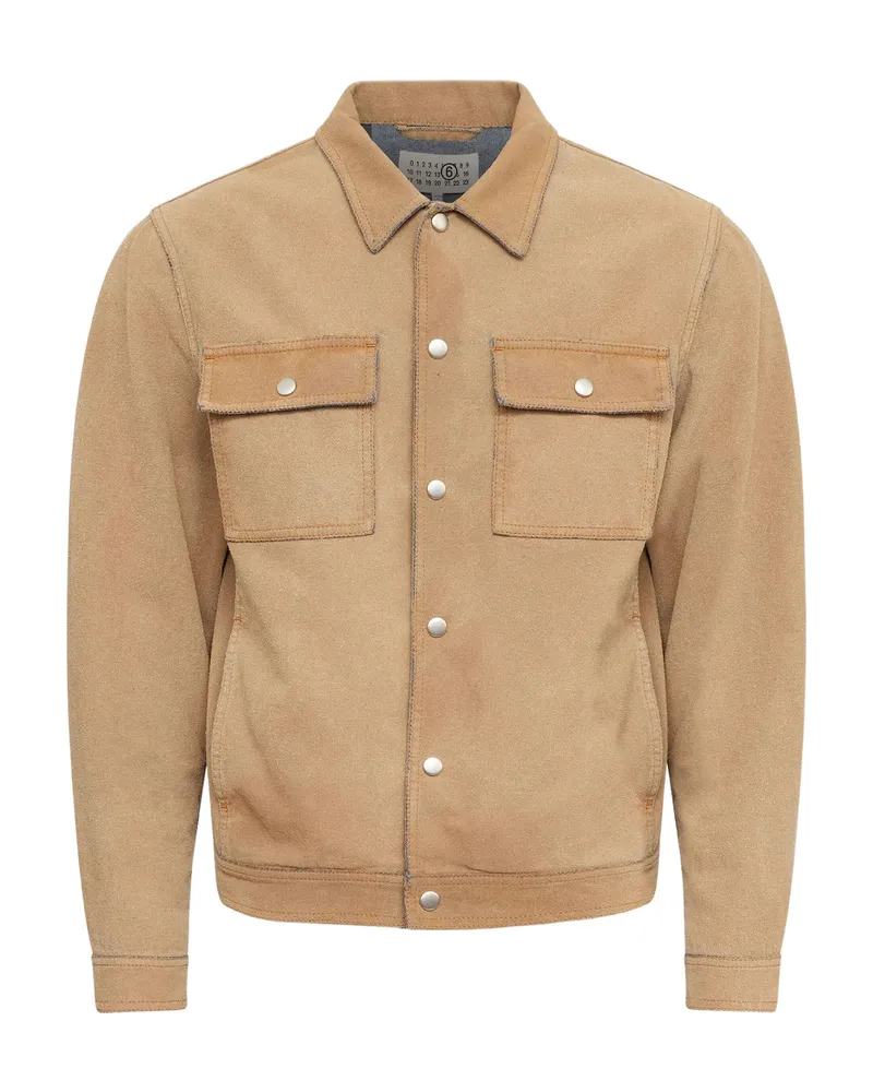 Maison Margiela Patch-pocket Shirt Jacket Neutrals