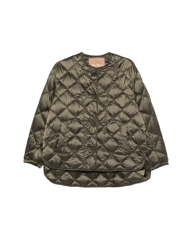 Max Mara Quilted Button Jacket Green