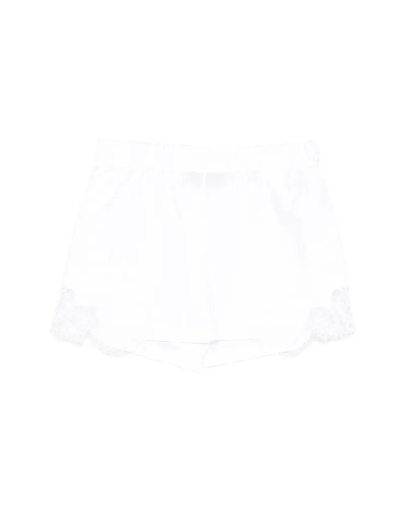 Versace Lace-detail Shorts White
