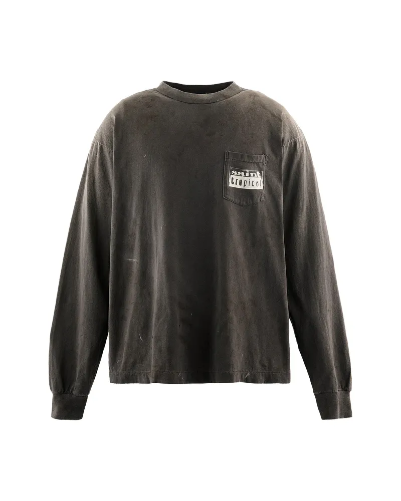 SAINT MXXXXXX X Cafe Tropical Graphic-print T-shirt Brown