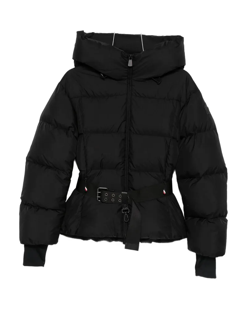 Moncler Belted Hooded Jacket Black