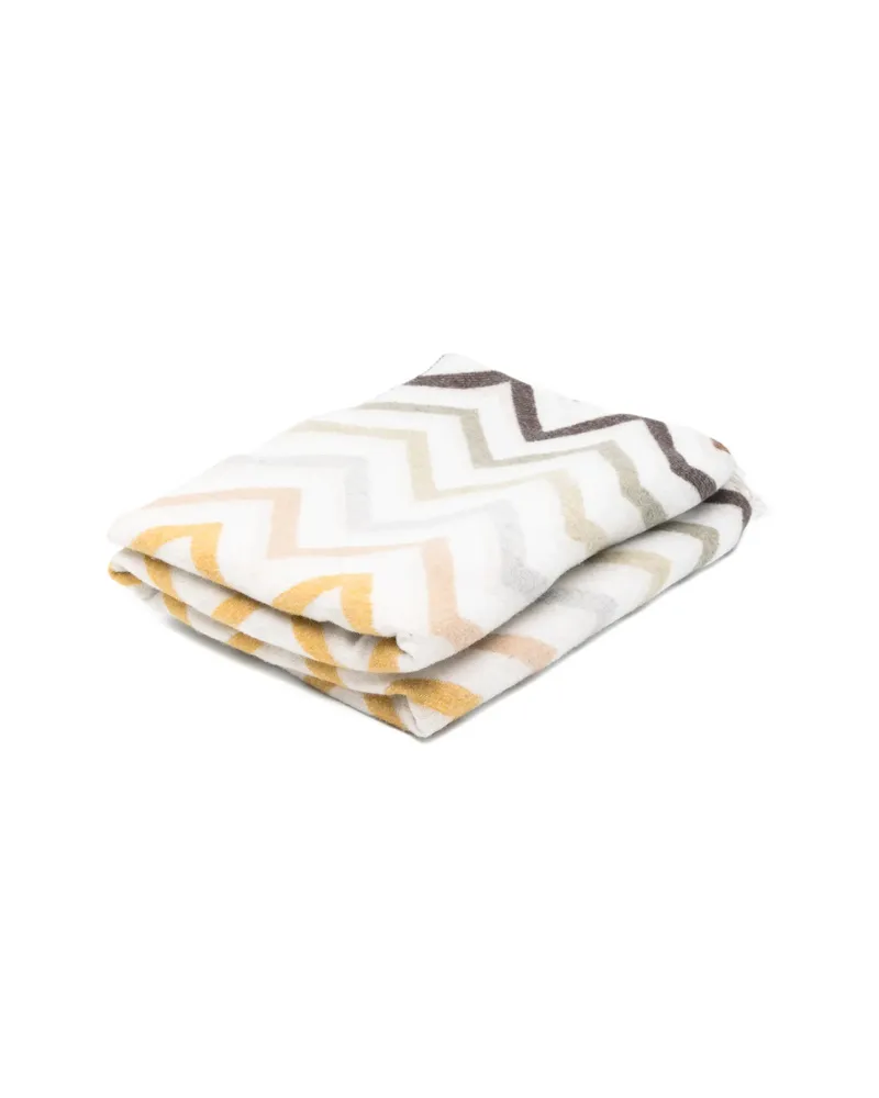 Missoni Home Watamu Chevron Fringed Throw White