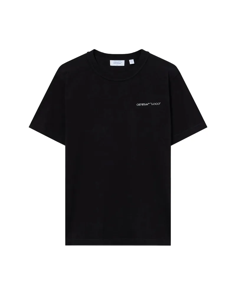 OFF-WHITE Off-white Logo Quote Short Sleeve T-shirt Black