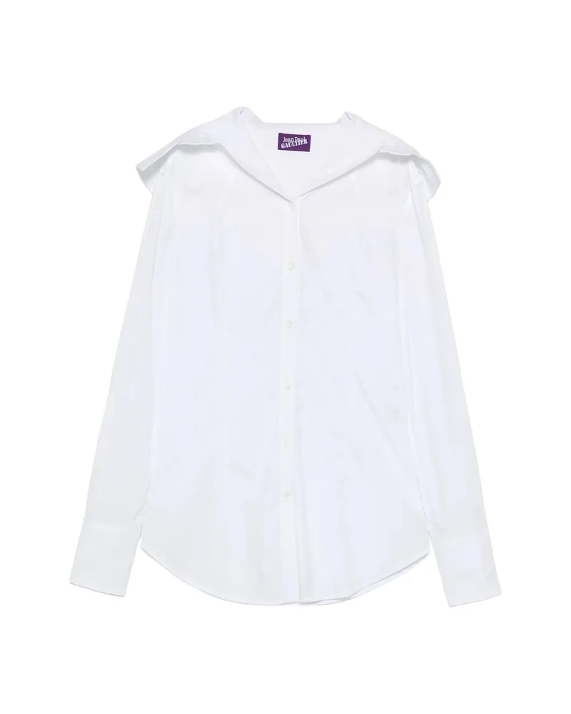 Jean Paul Gaultier Hooded Button-up Shirt White