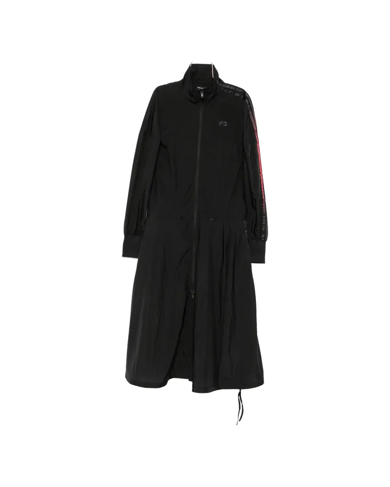 Y-3 Logo-print Zip-fastening Midi Dress Black