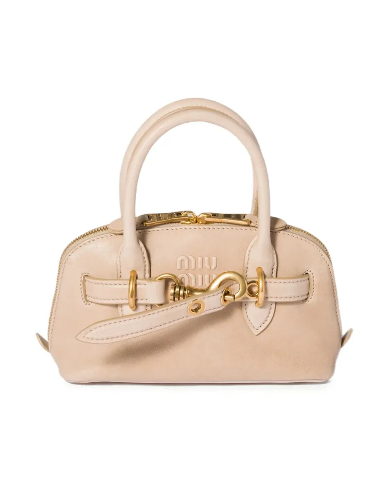 Miu Miu Mini Aventure Tote Bag Neutrals