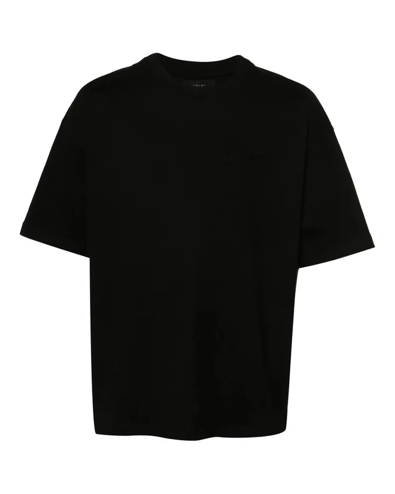Amiri Logo-embroidered Cotton T-shirt Black