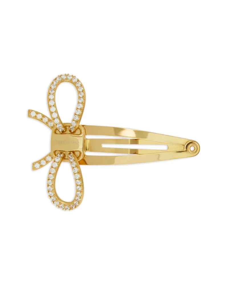 Ferragamo Vara Bow Hair Clip Gold