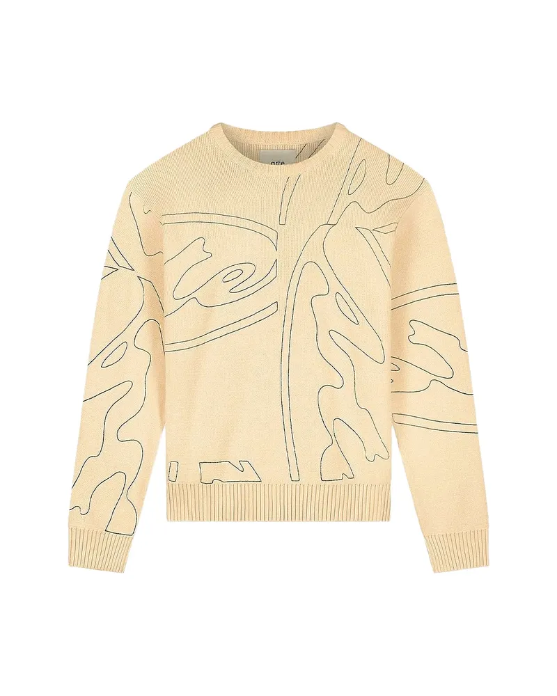 Arte Antwerp Crew Neck Long-sleeve Sweater Neutrals