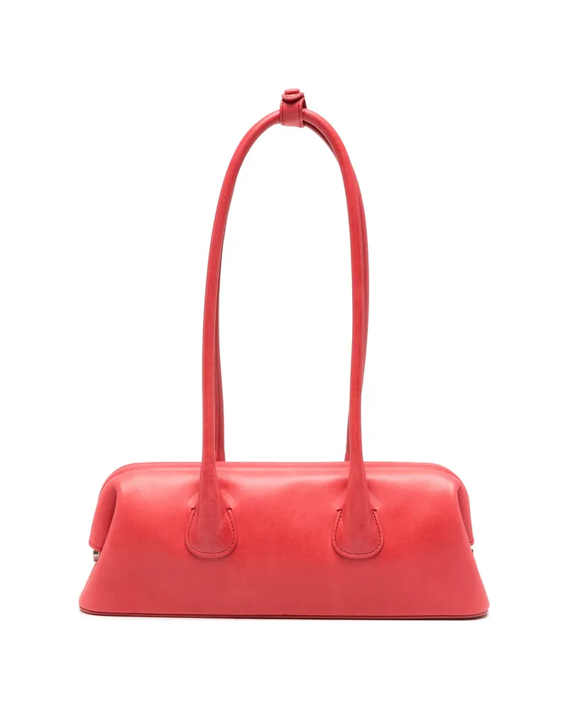 OSOI Mini Boat Leather Tote Bag Red