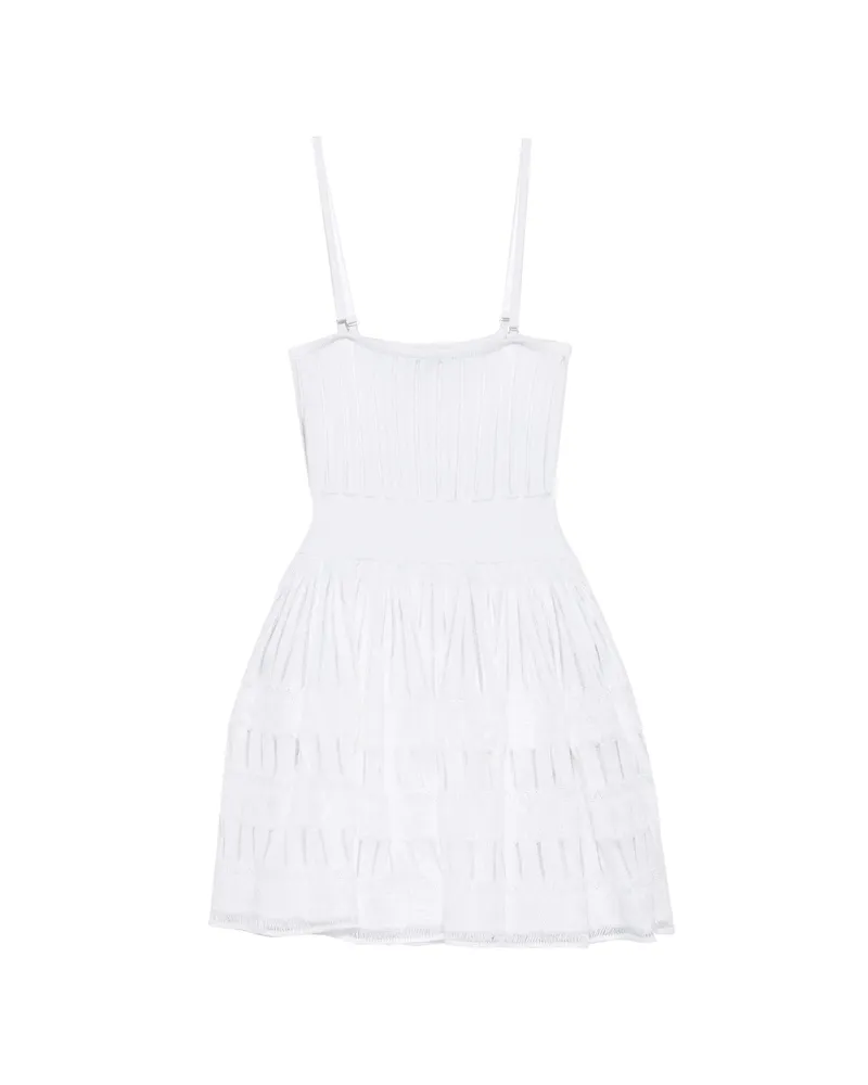 Alaïa Crinoline Open-knit Mini Dress White