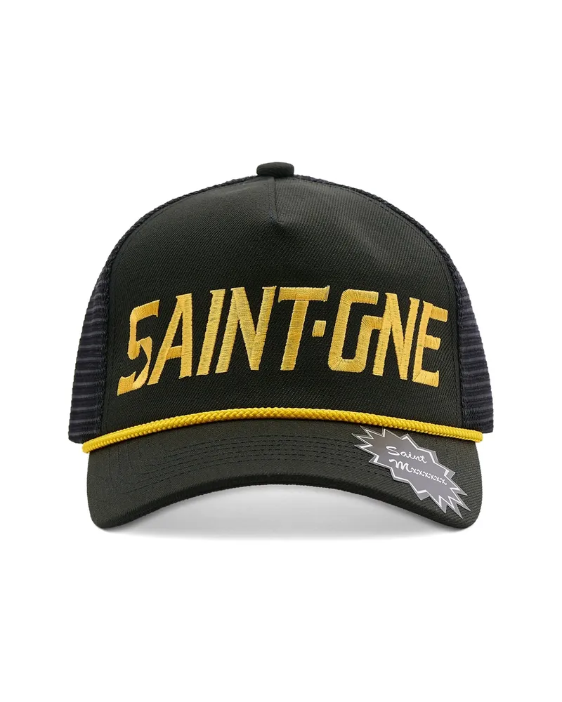 SAINT MXXXXXX Logo-embroidered Baseball Cap Black