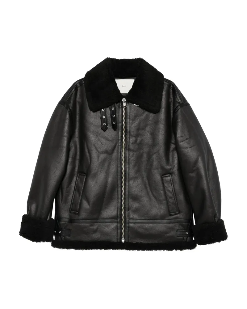 Dunst Shearling-collar Zip Jacket Black