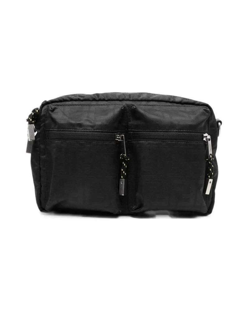 Fendi FF Logo-jacquard Shoulder Bag Black