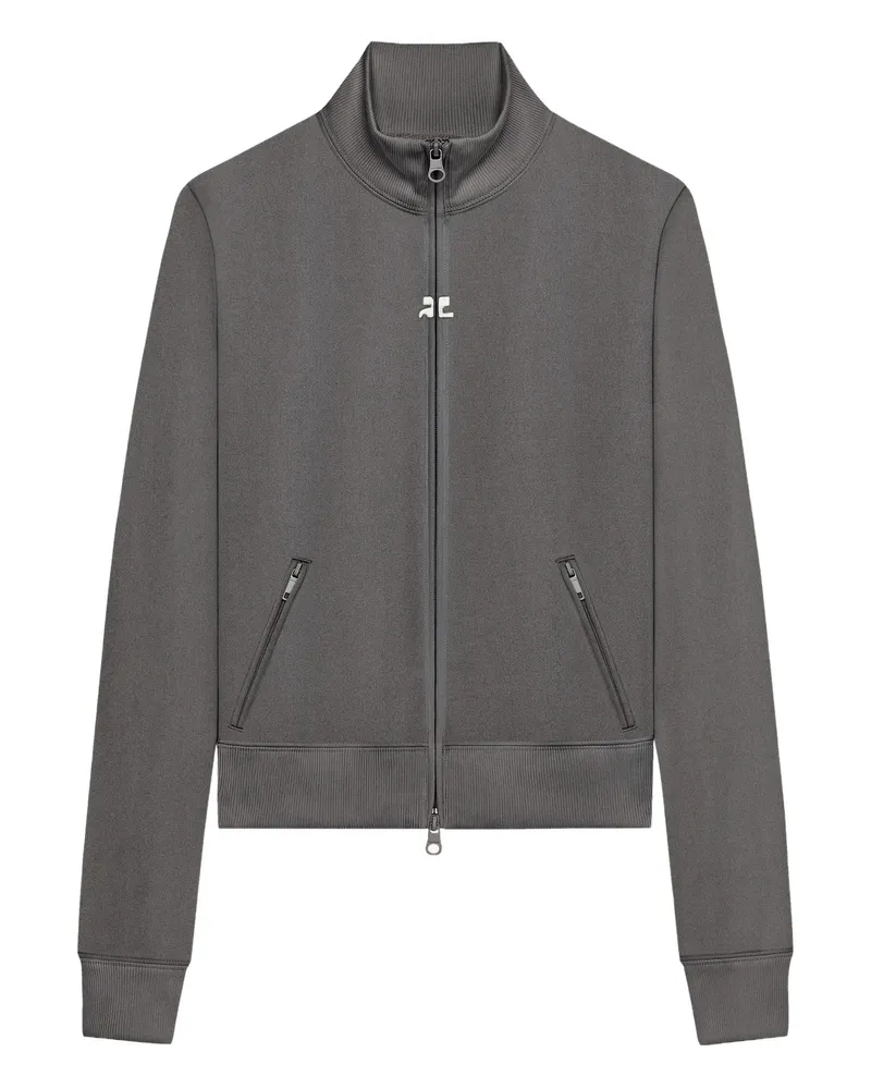 Courrèges Logo Zip Jacket Grey