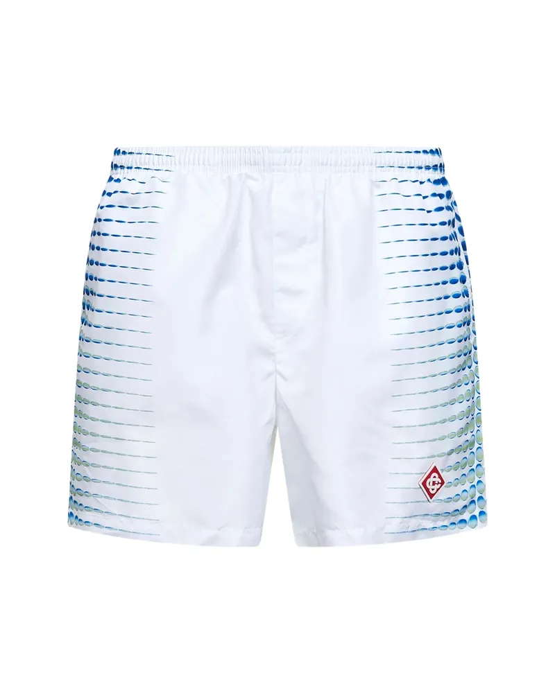 Casablanca Paris Logo-patch Swim Shorts White
