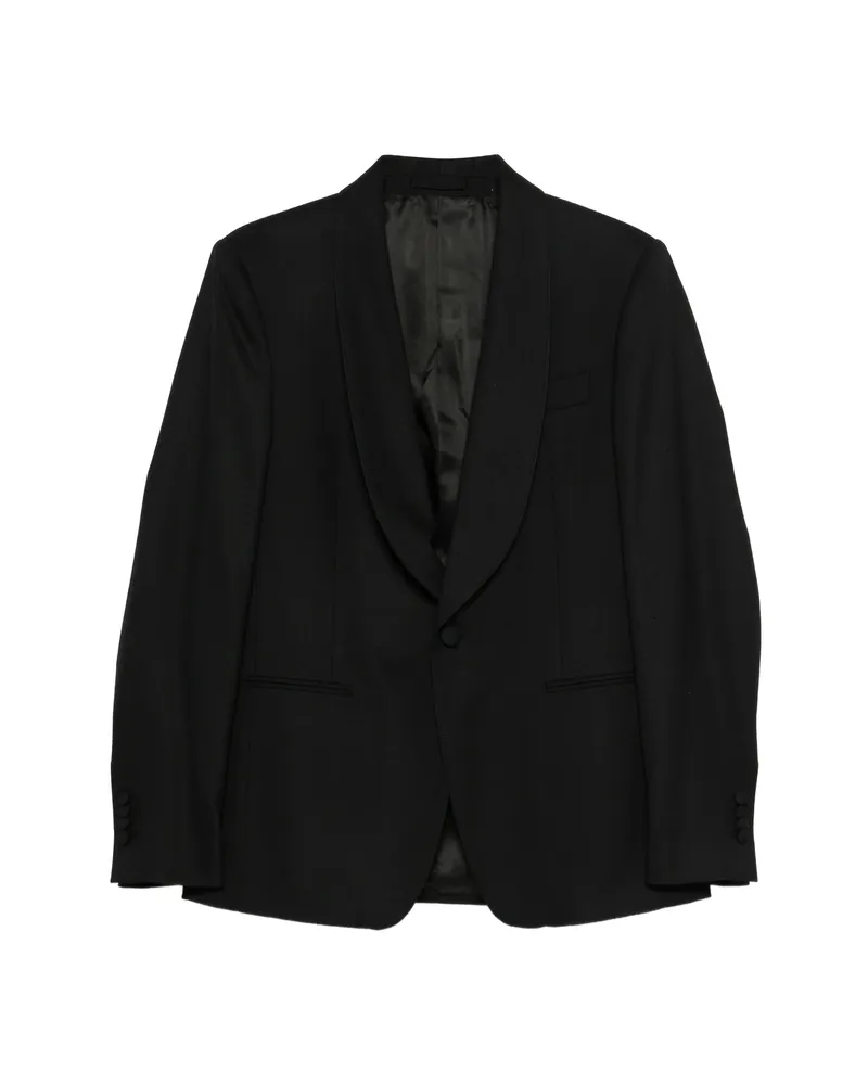 LARDINI Shawl-collar Single-breasted Jacket Black