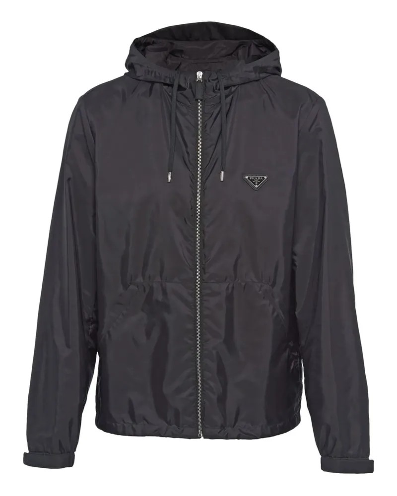 Prada Re-Nylon Hooded Jacket Black