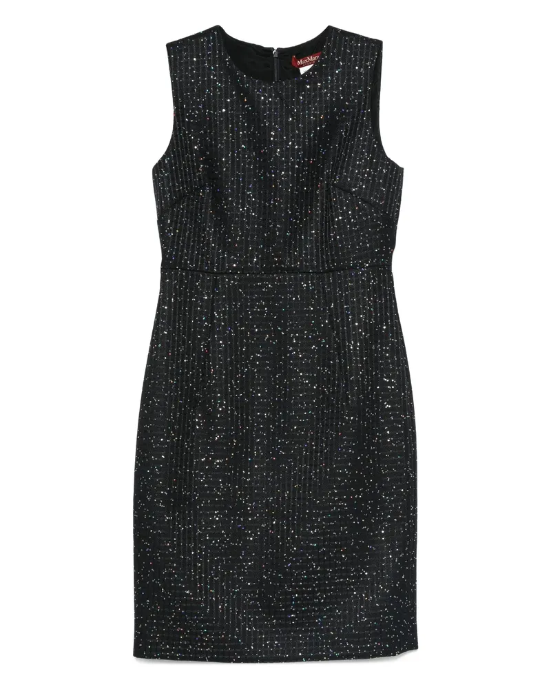 Max Mara Sleeveless Sequined Dress Blue