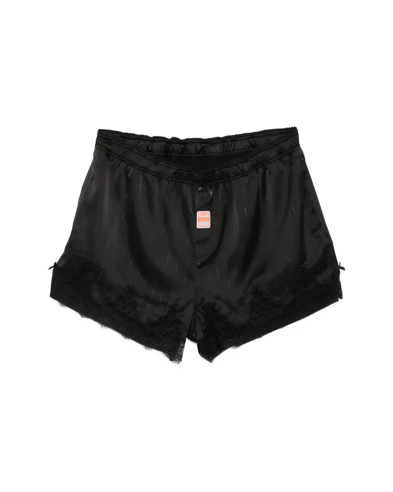 Martine Rose Lace-trim Shorts Black