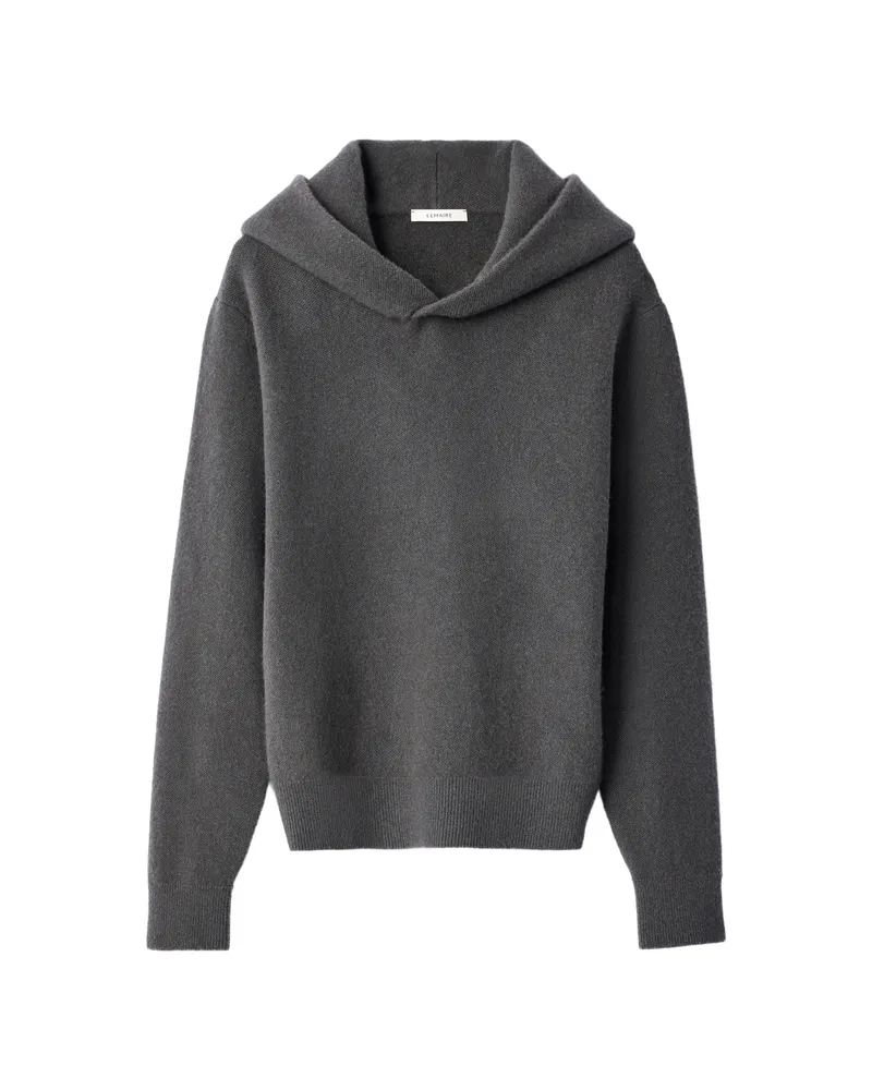 Christophe Lemaire Hooded Sweater In Cashmere Grey