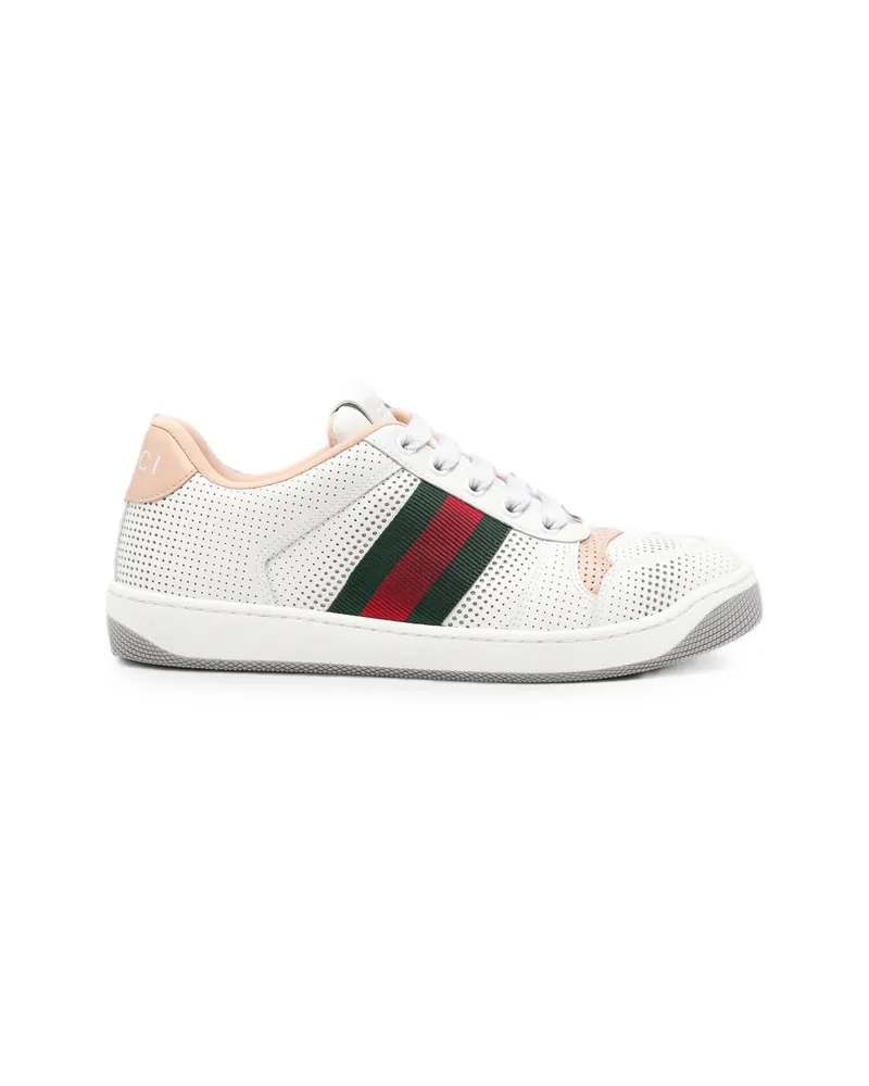 Gucci Leather Re-Web Sneakers Black