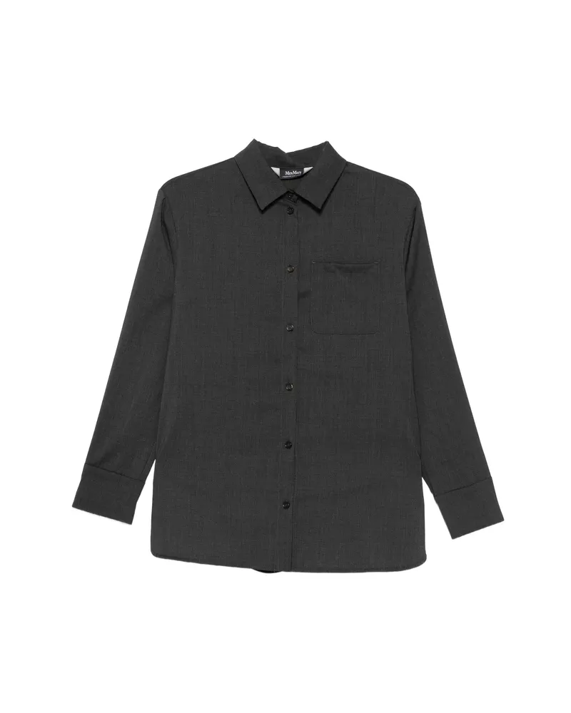 Max Mara Button-up Chest-pocket Shirt Grey