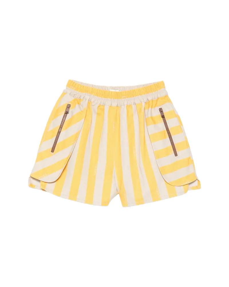 Fendi Striped Shorts Yellow
