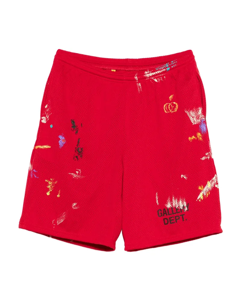 GALLERY DEPT. X Josué Thomas Paint-splatter Track Shorts Red