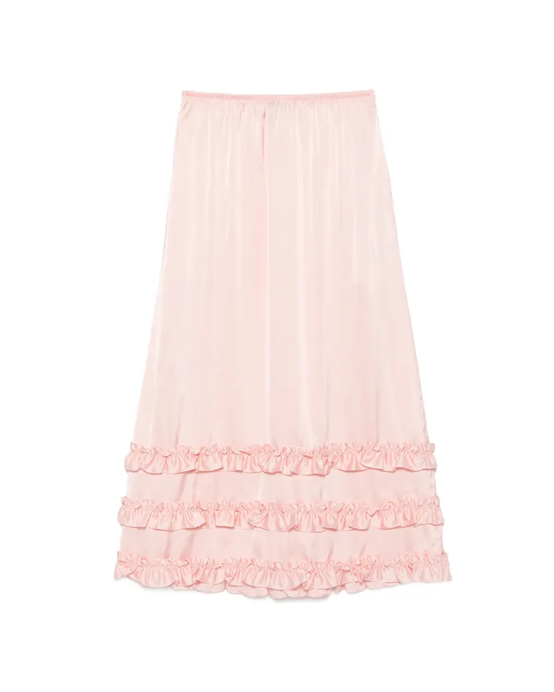 Simone Rocha Ruffled Tiered Maxi Skirt Pink