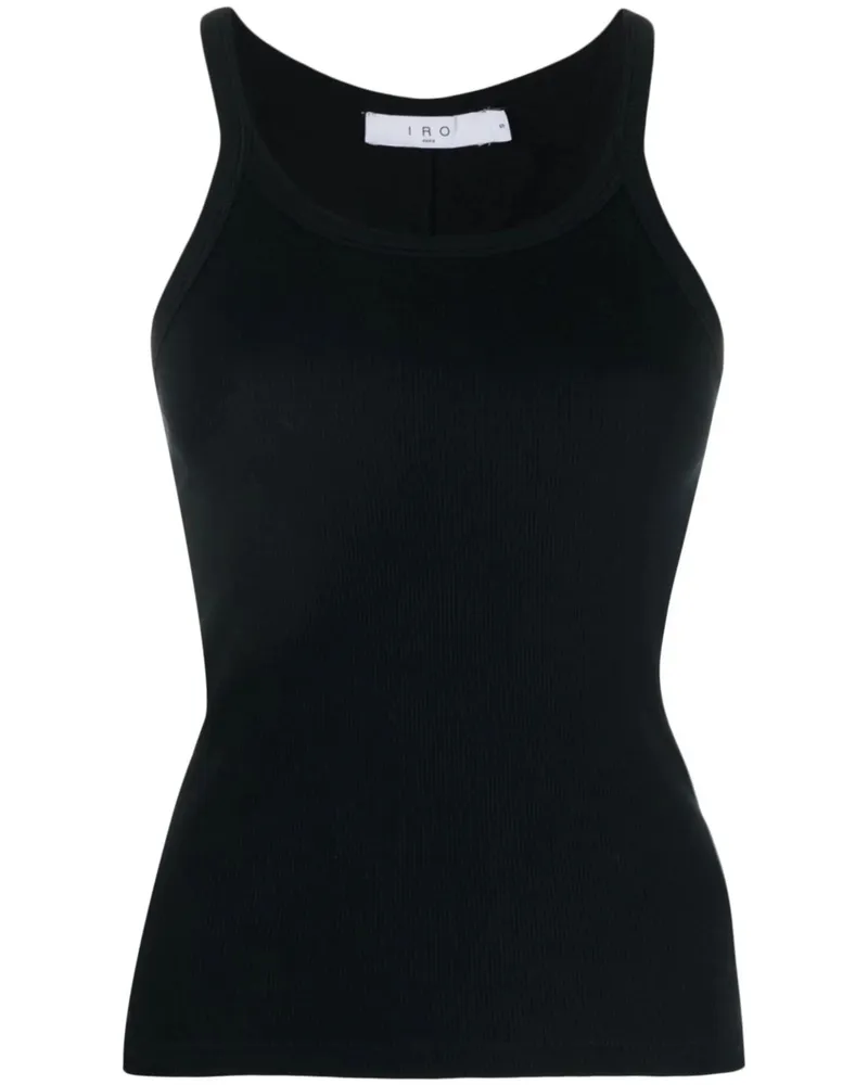 IRO Spaghetti-straps Cotton Top Black