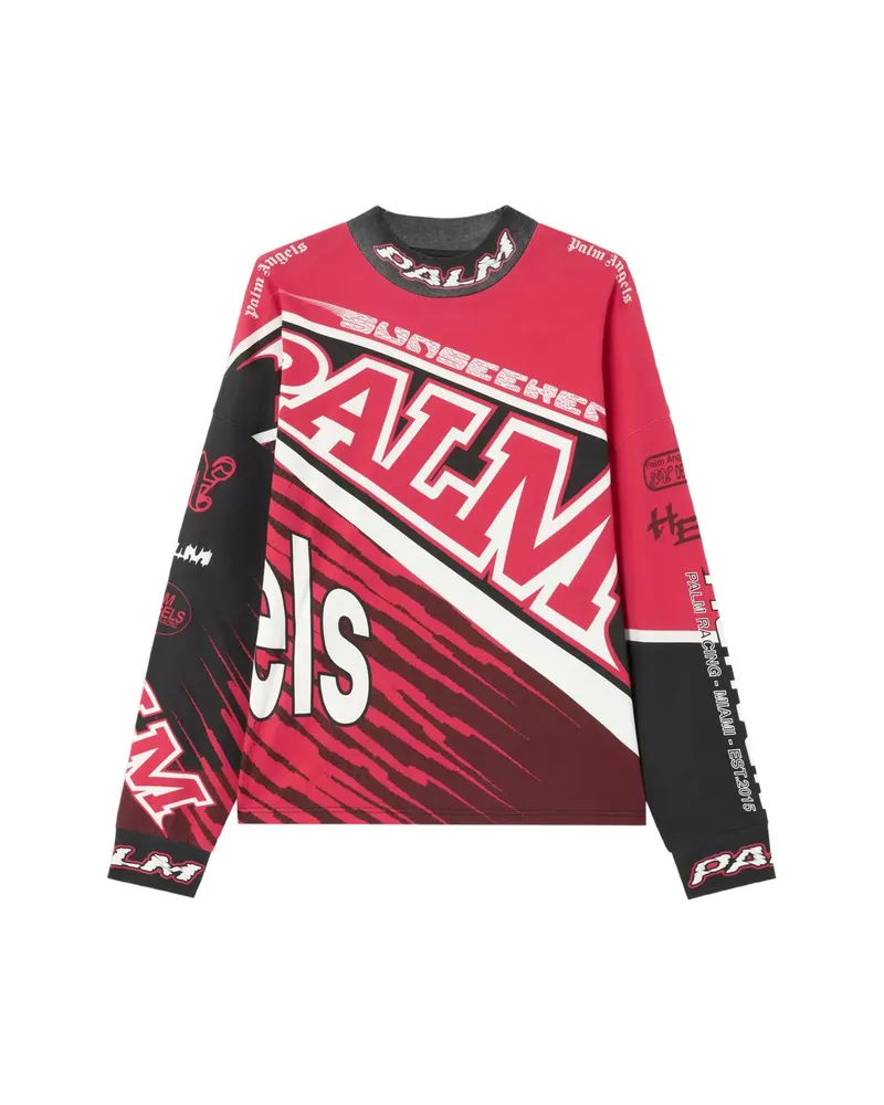 Palm Angels Graphic Long-sleeve T-shirt Red