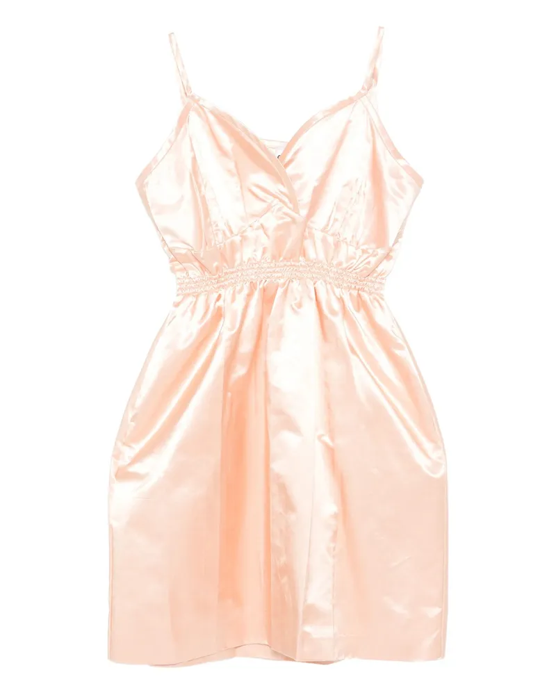 Miu Miu Satin Spaghetti-strap Mini Dress Orange