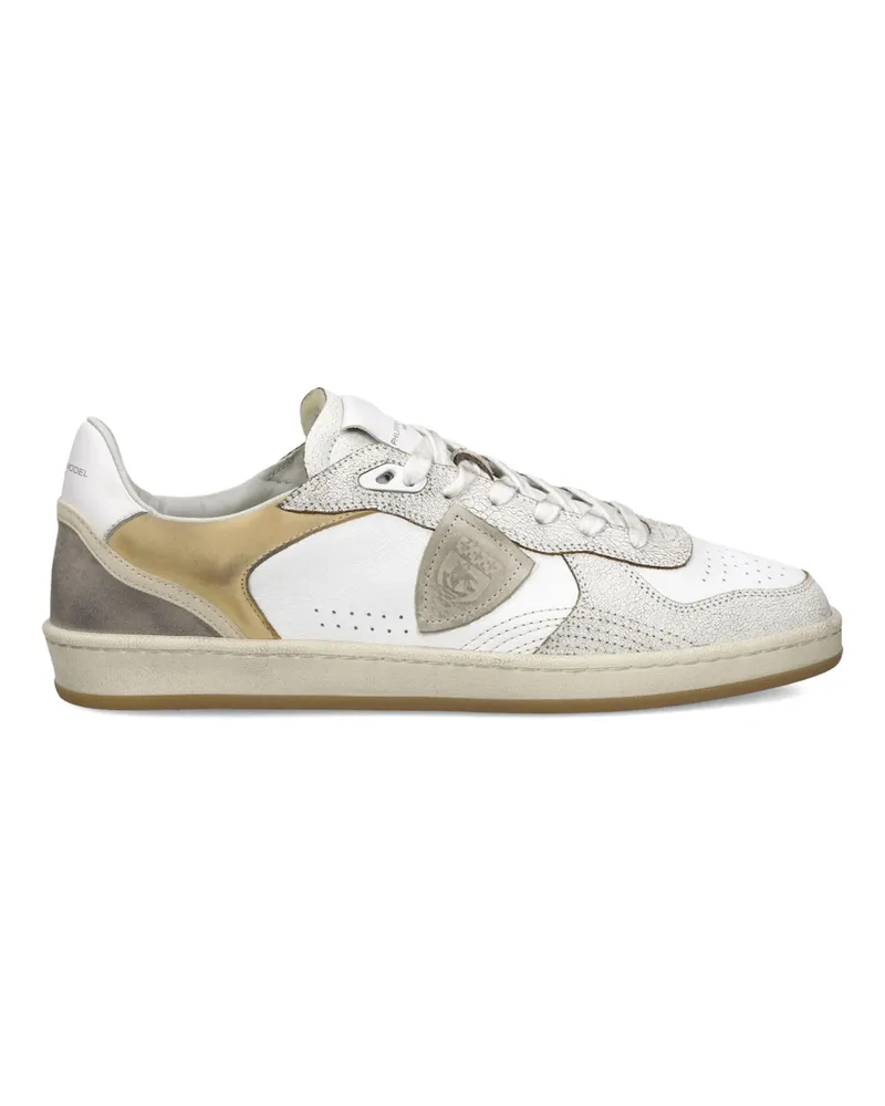 Philippe Model Leather Panel Sneakers White