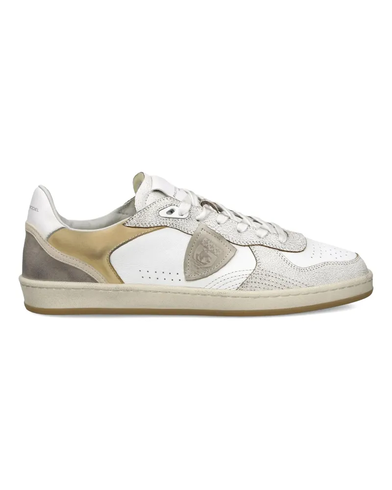 Philippe Model Leather Panel Sneakers White