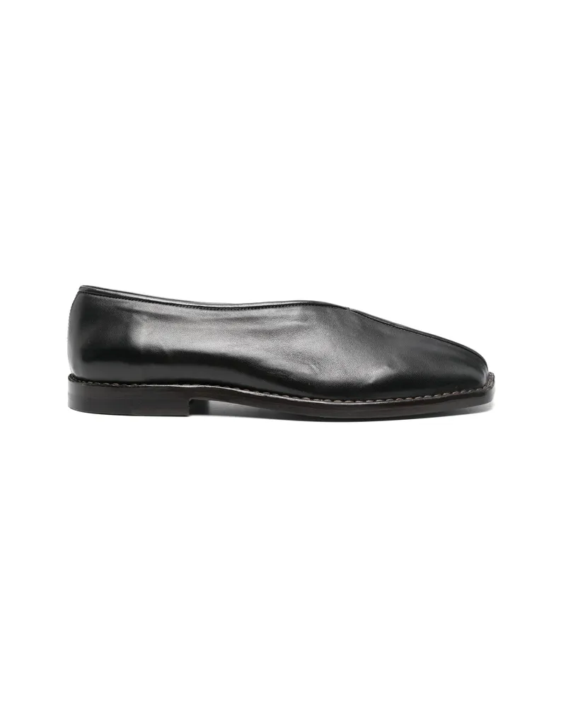 Christophe Lemaire Open-toe Loafers Black