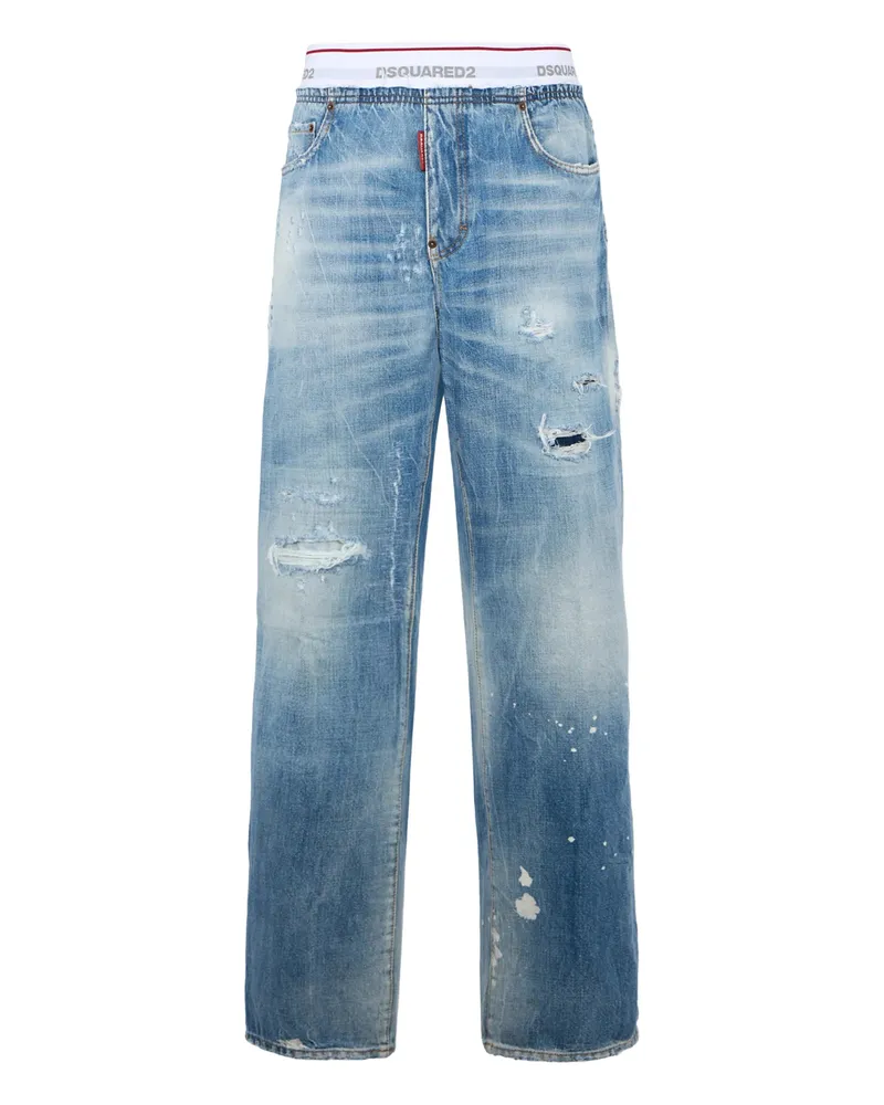 Dsquared2 Distressed Jeans Blue