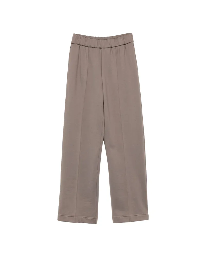 Moncler Elasticated-waistband Pressed-crease Trousers Green