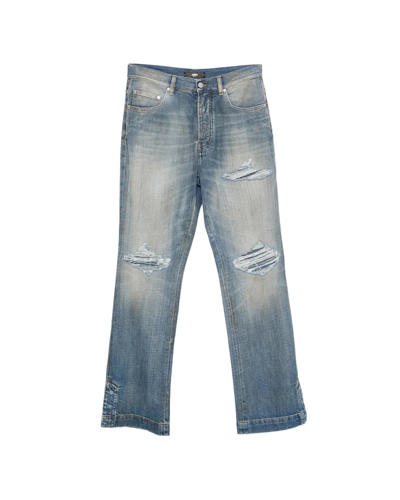 Amiri Distressed Flared Jeans Blue