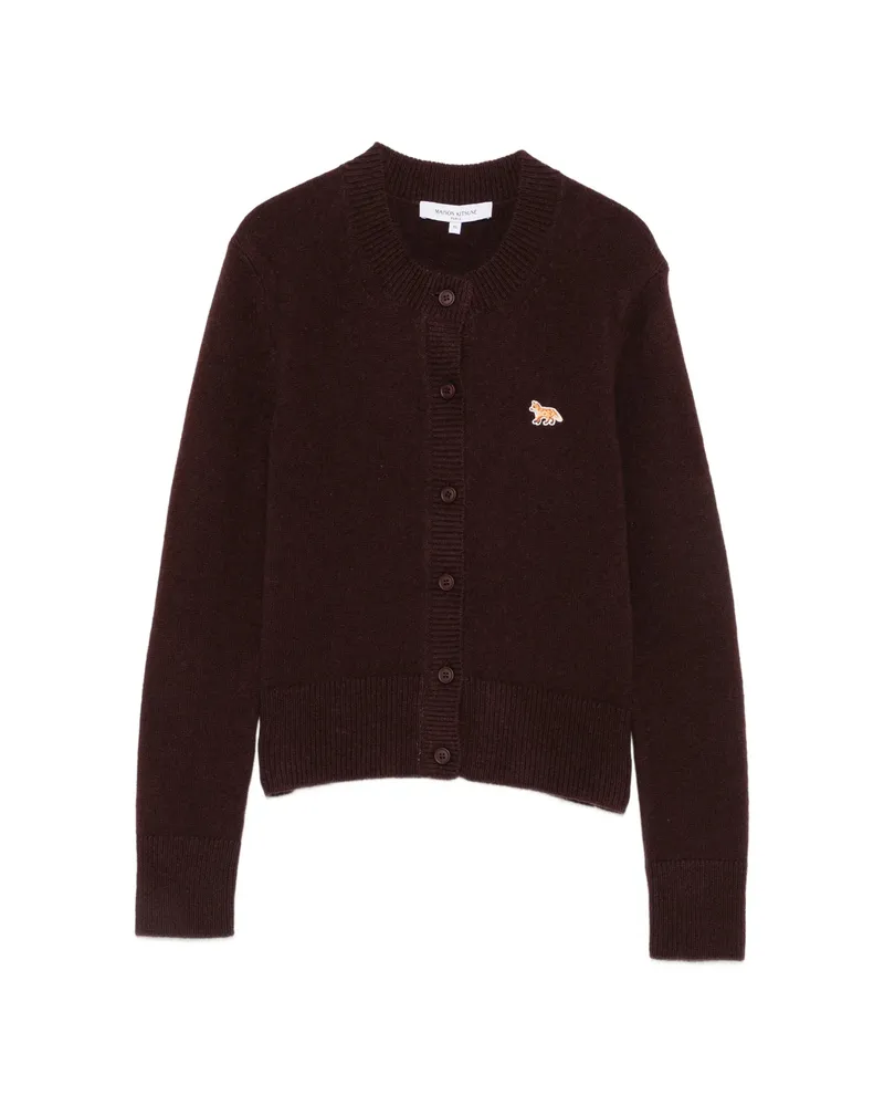 Kitsuné Logo-patch Cardigan Purple