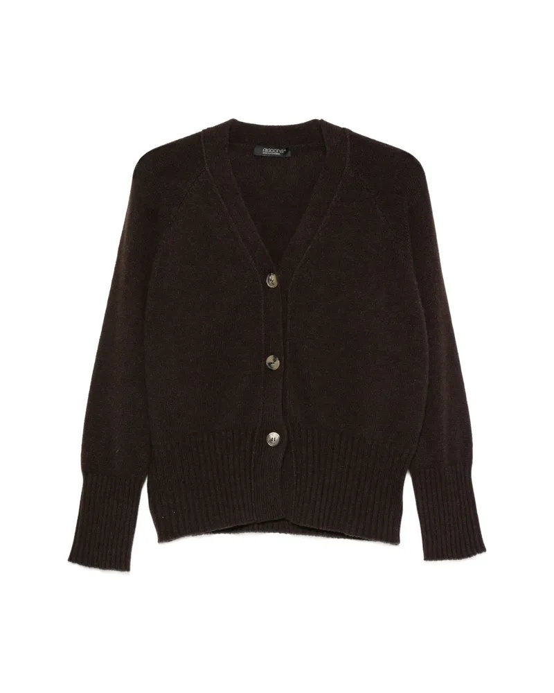 ARAGONA V-neck Button-up Cardigan Brown