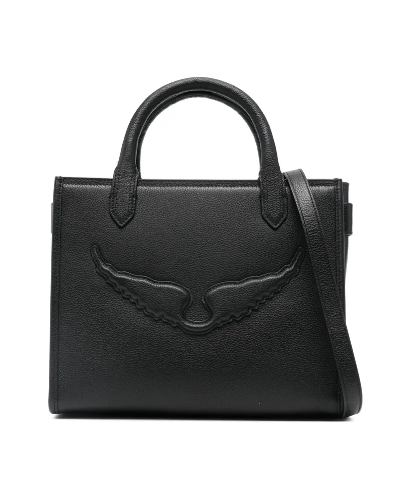 Zadig & Voltaire XS Angel Wings-appliqué Tote Bag Black
