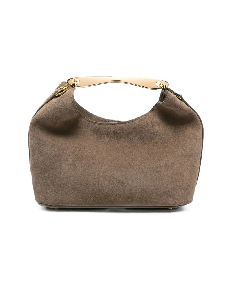 Elleme Small Boomerang Suede Tote Bag Neutrals