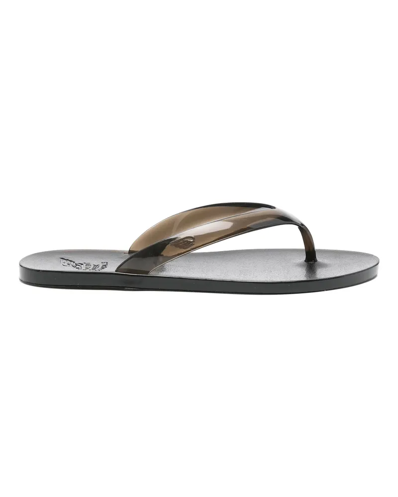 Ancient Greek Sandals Translucent-design Flip Flops Black