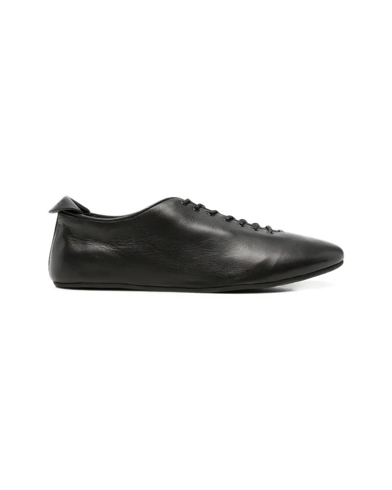 Jacquemus The Tennis Slippers Leather Sneakers Black