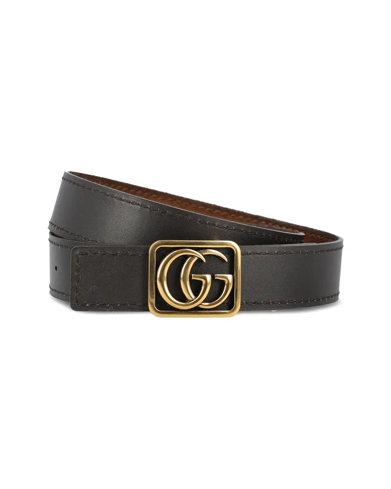 Gucci Double G Buckle Belt Brown