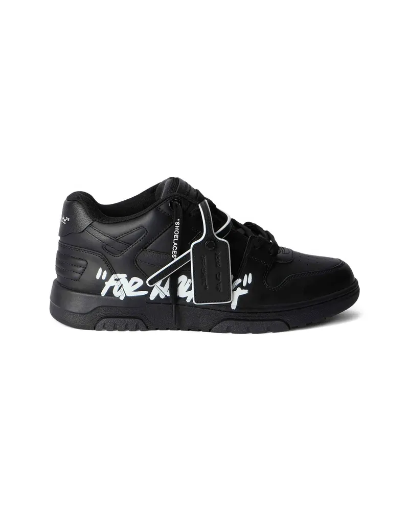 OFF-WHITE Lettering-print Tag Sneakers Black